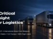 Four freight trucks arriving at an international airport cargo terminal in Belgium for a time-critical air freight shipment.
